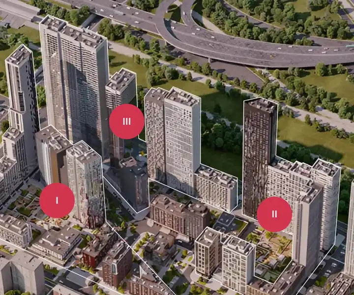 Генплан ЖК Headliner в виджете Smart plan