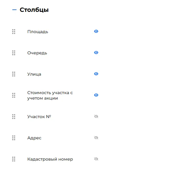 Шаблон прайс-листа: столбцы и их порядок